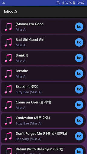 Run android online APK Lyrics for Miss A (Offline) from MyAndroid or emulate Lyrics for Miss A (Offline) using MyAndroid Run android online APK Lyrics for Miss A (Offline) from MyAndroid or emulate Lyrics for Miss A (Offline) using MyAndroid
