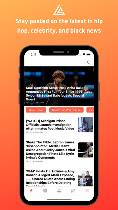 Emulate iPhone app Lyriqal - Hip Hop News & Music using MyAndroid