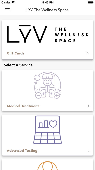 Emulate iPhone app Lyv-Wellness using MyAndroid