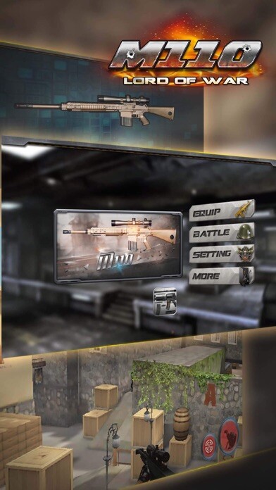Emulate iPhone app M110 the Sniper Rifle Gun Builder and Shooting Game by ROFLPlay using MyAndroid Emulate iPhone app M110 the Sniper Rifle Gun Builder and Shooting Game by ROFLPlay using MyAndroid