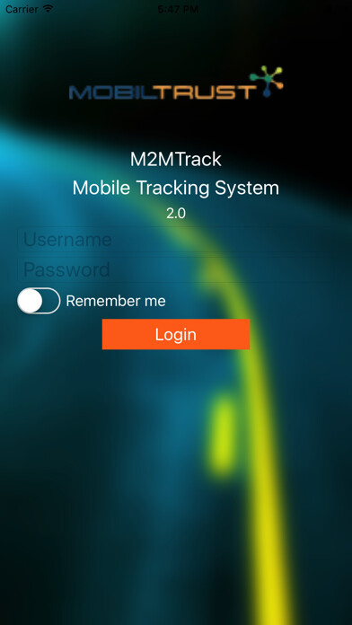 Emulate iPhone app M2MTrack Mobile using MyAndroid