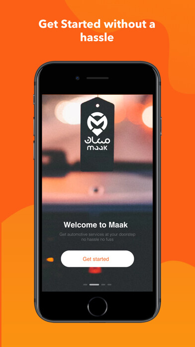 Emulate iPhone app Maak - Car service platform using MyAndroid