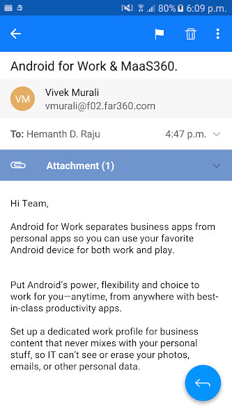 Run android online APK MaaS360 Mail from MyAndroid or emulate MaaS360 Mail using MyAndroid