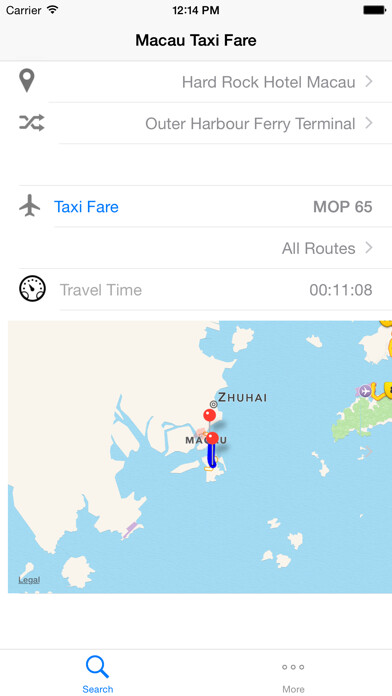 Emulate iPhone app Macau Taxi Fare using MyAndroid Emulate iPhone app Macau Taxi Fare using MyAndroid