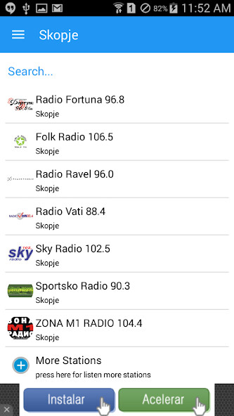 Emulate Android APK Macedonian Radios