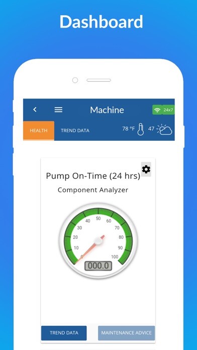 Emulate iPhone app MachineSense Data Monitor using MyAndroid