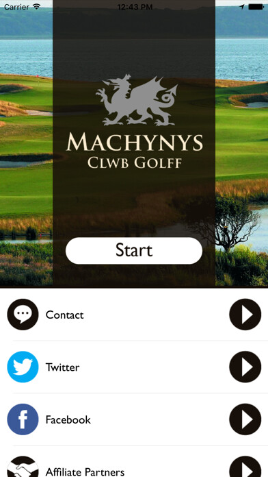 Emulate iPhone app Machynys Clwb Golff using MyAndroid