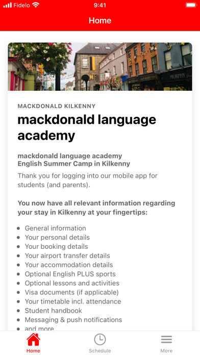 Emulate iPhone app mackdonald language academy using MyAndroid
