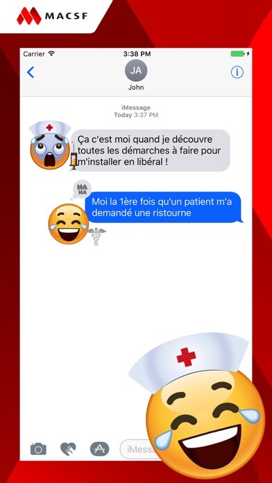 Emulate iPhone app MACSF Stickers using MyAndroid