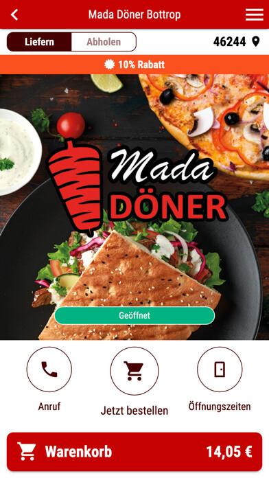 Emulate iPhone app Mada Döner Bottrop using MyAndroid