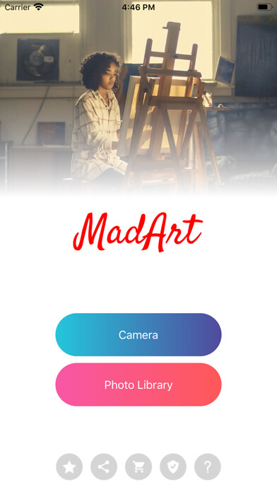 Emulate iPhone app MadArt - Photo to Artwork using MyAndroid