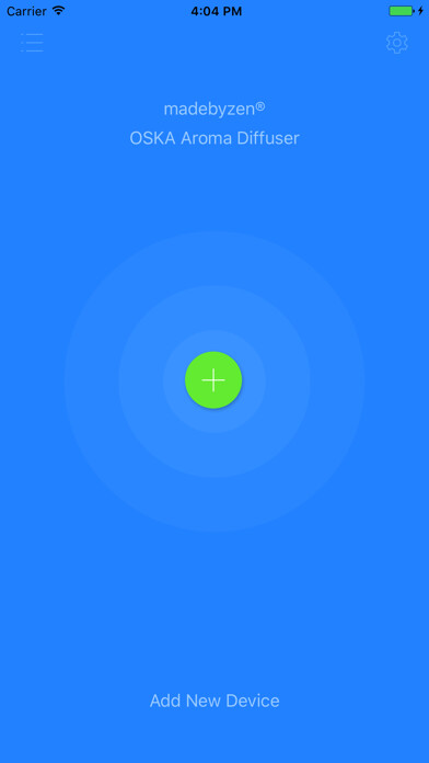 Emulate iPhone app madebyzen® Oska Aroma Diffuser using MyAndroid