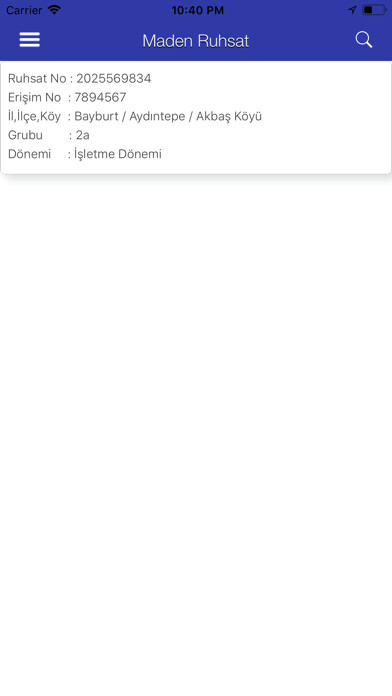 Emulate iPhone app Maden Ruhsat using MyAndroid