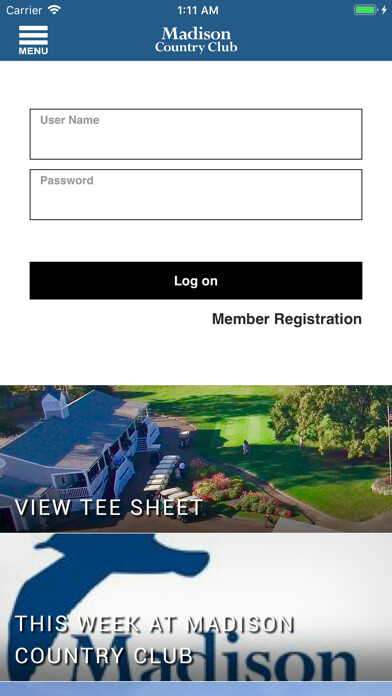 Emulate iPhone app Madison Country Club -CT using MyAndroid