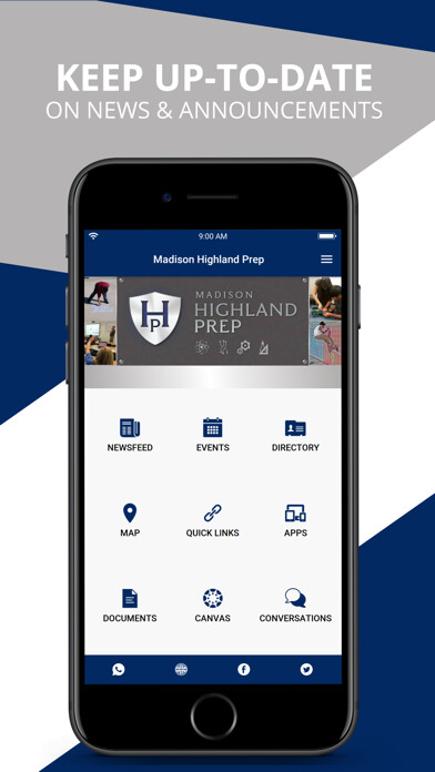 Emulate iPhone app Madison Highland Prep using MyAndroid