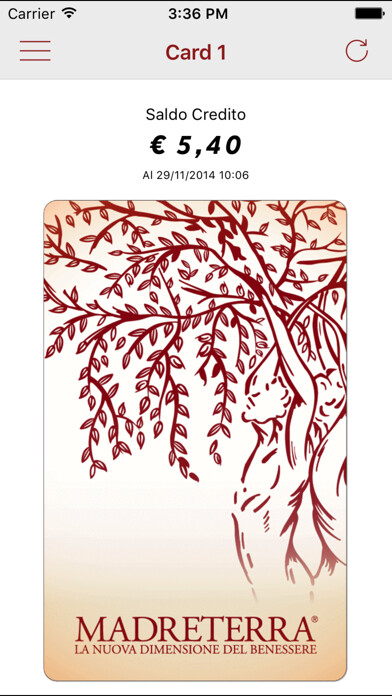 Emulate iPhone app Madreterra - La nuova dimensione del benessere using MyAndroid