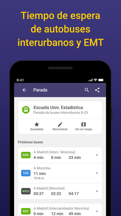 Emulate iPhone app Madrid Bus Metro Cercanías using MyAndroid