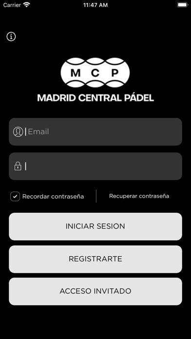 Emulate iPhone app Madrid Central Padel using MyAndroid