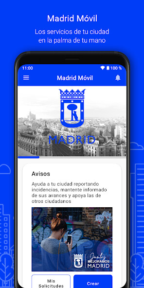 Emulate iPhone app Madrid Móvil using MyAndroid
