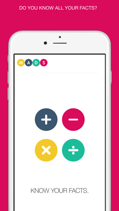 Emulate iPhone app MADS Math Facts Practice using MyAndroid