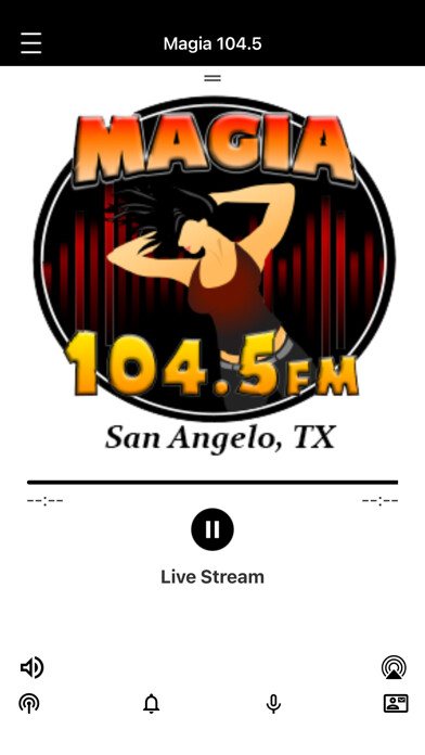 Emulate iPhone app Magia 104.5 using MyAndroid