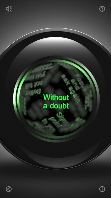 Emulate iPhone app Magic 8 Ball Fortune Teller using MyAndroid