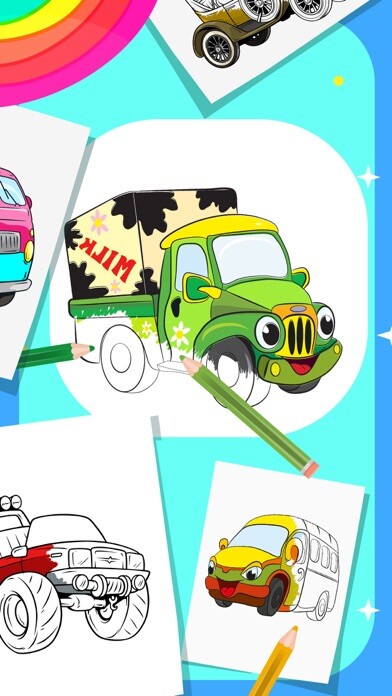 Emulate iPhone app Magic cars coloring pages using MyAndroid Emulate iPhone app Magic cars coloring pages using MyAndroid
