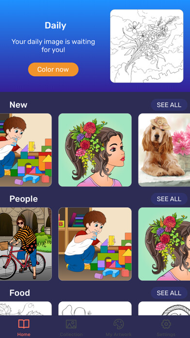 Emulate iPhone app Magic Color - Color By Number using MyAndroid
