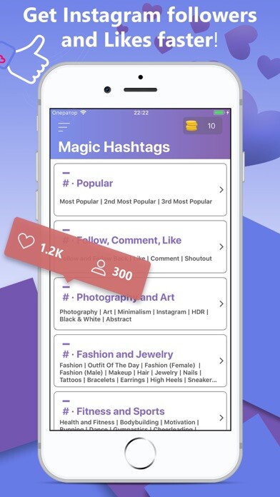 Emulate iPhone app Magic HashTags For Instagram using MyAndroid Emulate iPhone app Magic HashTags For Instagram using MyAndroid