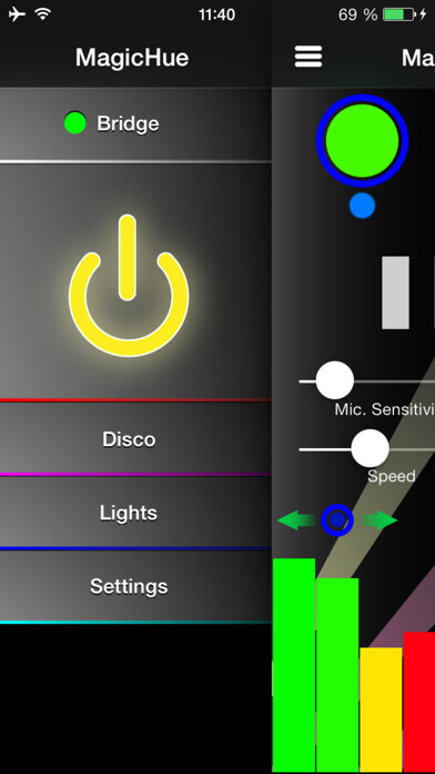 Emulate iPhone app MagicHue using MyAndroid Emulate iPhone app MagicHue using MyAndroid