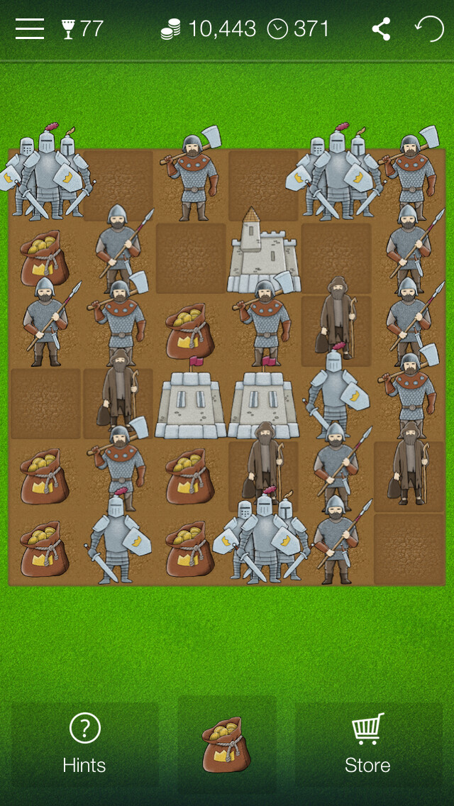 Emulate iPhone app Magic Kingdom - match 3 game with warriors, knights and castles in the middle ages using MyAndroid