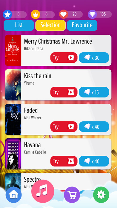 Emulate iPhone app Magic Piano - New Music Game using MyAndroid