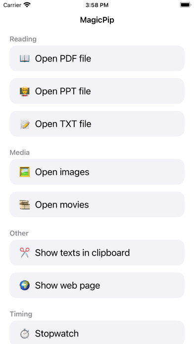 Emulate iPhone app MagicPip using MyAndroid