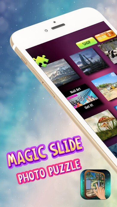 Emulate iPhone app Magic Slide Photo Puzzle – Challenge Kids to Move & Match Tiles and Un-block The Picture.s using MyAndroid Emulate iPhone app Magic Slide Photo Puzzle – Challenge Kids to Move & Match Tiles and Un-block The Picture.s using MyAndroid