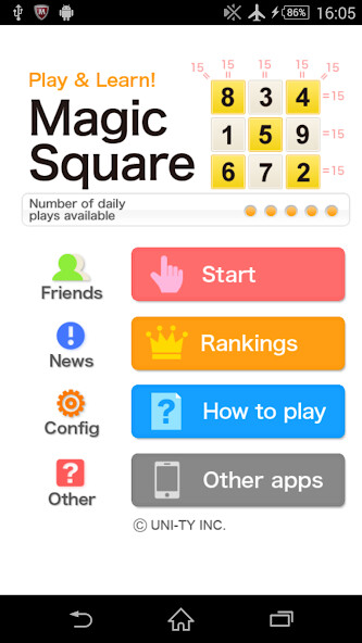 Emulate iPhone app Magic square (Play & Learn!) using MyAndroid Emulate iPhone app Magic square (Play & Learn!) using MyAndroid