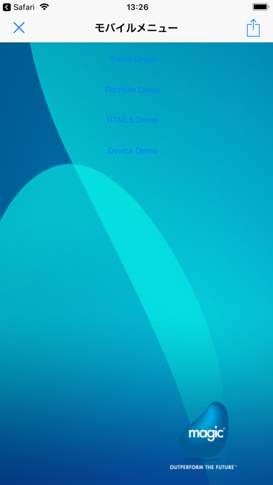 Emulate iPhone app Magic xpa 3.2 Client 日本語版 using MyAndroid