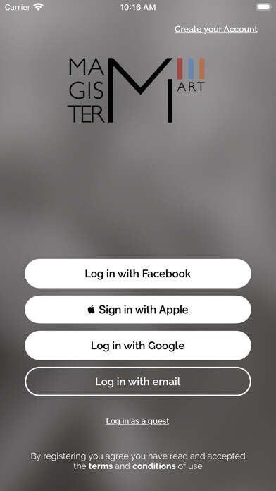 Emulate iPhone app Magister Art using MyAndroid