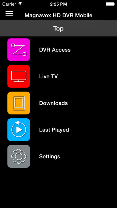 Emulate iPhone app MAGNAVOX HD DVR Mobile using MyAndroid