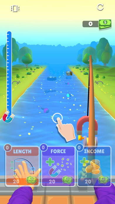 Emulate iPhone app Magnet Fisher using MyAndroid