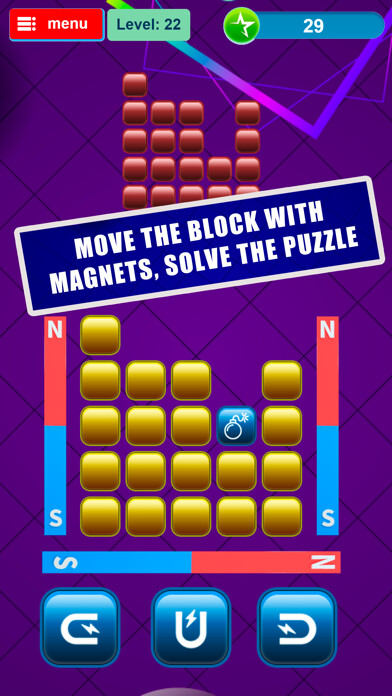 Emulate iPhone app Magnetic Blocks, logic puzzle using MyAndroid Emulate iPhone app Magnetic Blocks, logic puzzle using MyAndroid