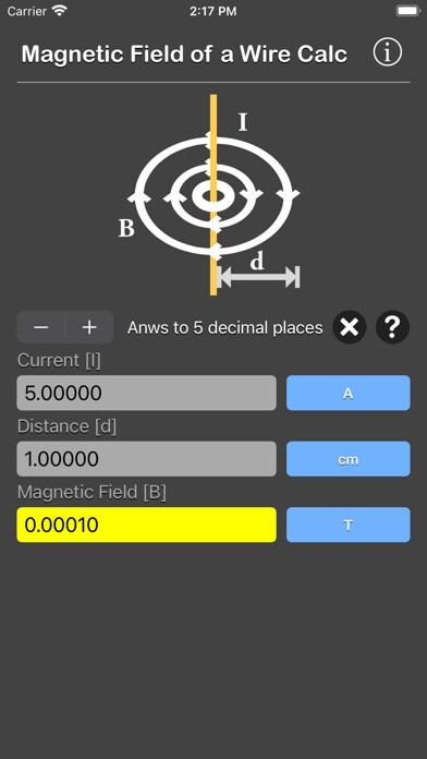Emulate iPhone app Magnetic Field of a Wire Calc using MyAndroid Emulate iPhone app Magnetic Field of a Wire Calc using MyAndroid