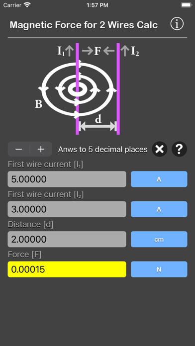 Emulate iPhone app Magnetic Force Between Wires C using MyAndroid Emulate iPhone app Magnetic Force Between Wires C using MyAndroid