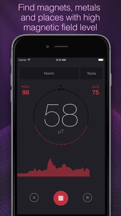 Emulate iPhone app Magnetometer - metal detector and magnetic field meter in tesla and gauss using MyAndroid Emulate iPhone app Magnetometer - metal detector and magnetic field meter in tesla and gauss using MyAndroid