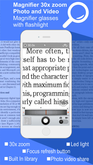 Emulate iPhone app Magnifier 30x Zoom using MyAndroid Emulate iPhone app Magnifier 30x Zoom using MyAndroid