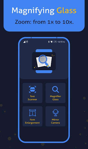 Run android online APK Magnifying glass - Magnifying flashlight from MyAndroid or emulate Magnifying glass - Magnifying flashlight using MyAndroid