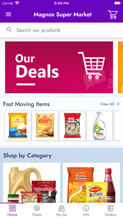 Emulate iPhone app Magnox Super Market using MyAndroid