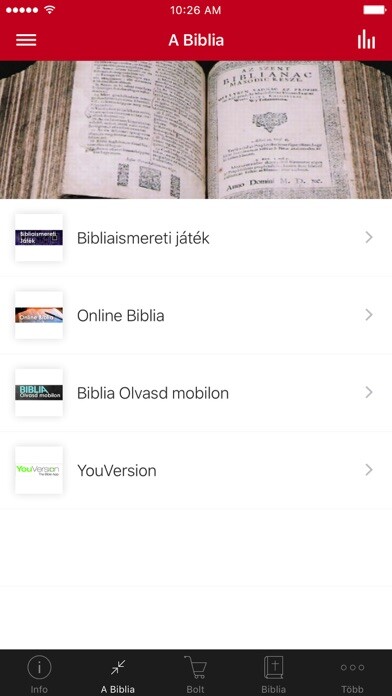 Emulate iPhone app Magyar Bibliatársulat using MyAndroid Emulate iPhone app Magyar Bibliatársulat using MyAndroid