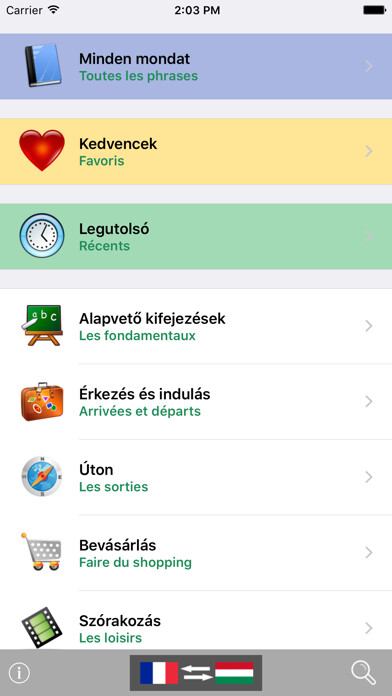 Emulate iPhone app Magyar / Francia kifejezéstár - French / Hungarian phrasebook - Multiphrasebook using MyAndroid Emulate iPhone app Magyar / Francia kifejezéstár - French / Hungarian phrasebook - Multiphrasebook using MyAndroid