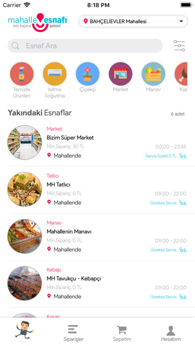 Emulate iPhone app MahalleESNAFI using MyAndroid