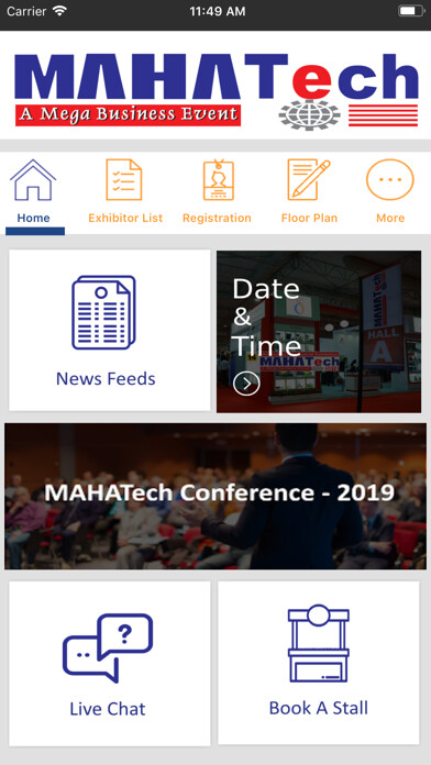 Emulate iPhone app Mahatech Industrial Exhibition using MyAndroid Emulate iPhone app Mahatech Industrial Exhibition using MyAndroid